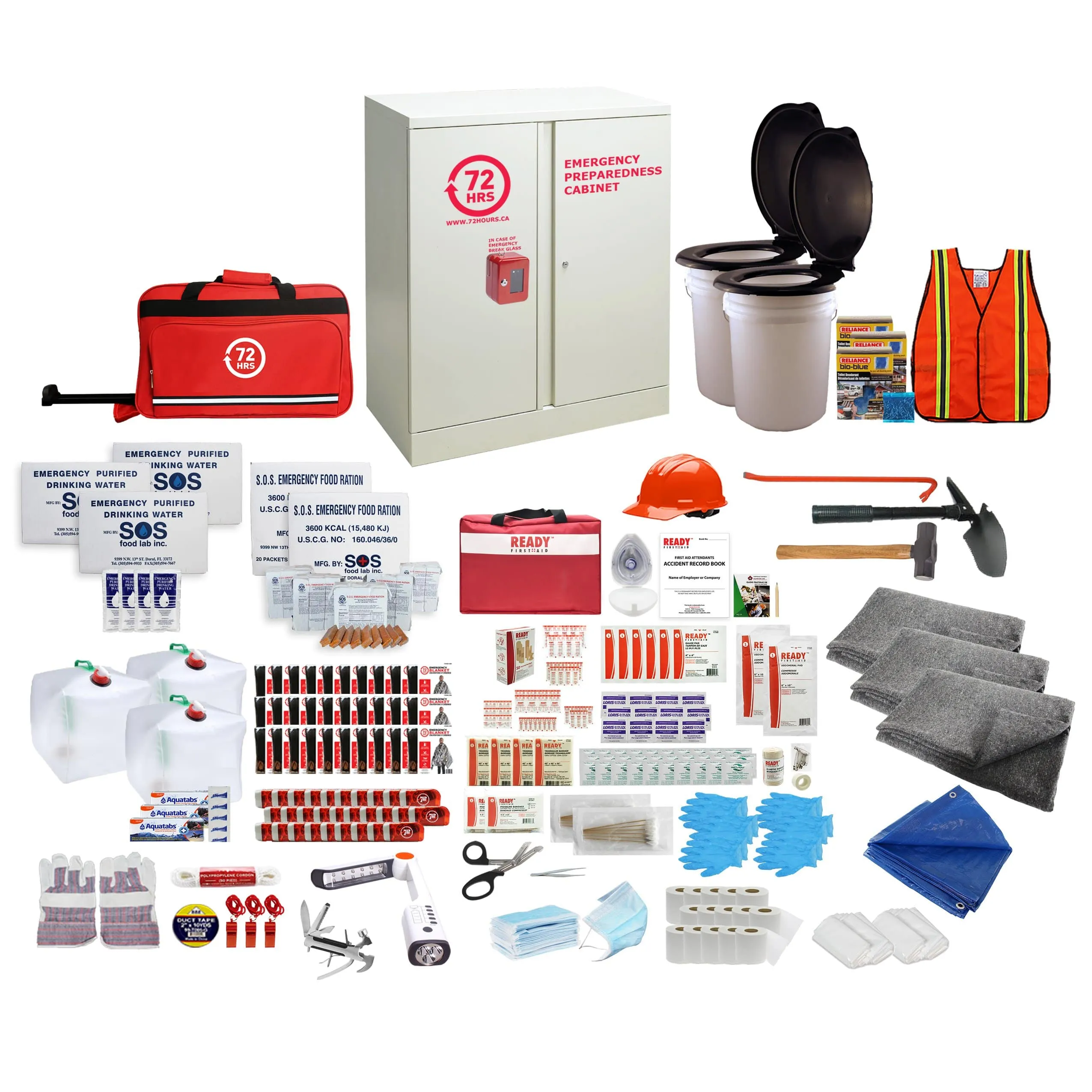 72HRS Cabinet Emergency Kit - 30 Person