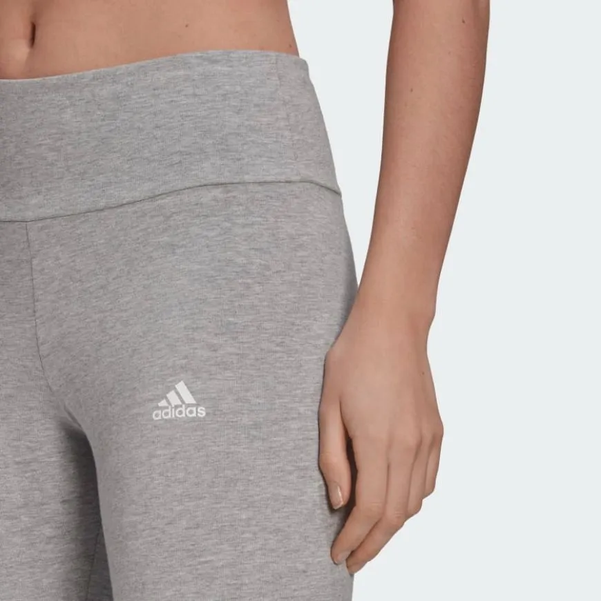 Adidas Loungewear Essentials High-Waisted Logo Women Lifestyle Tight Grey/White