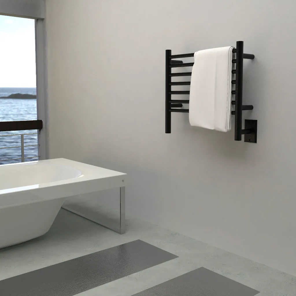 Amba HSMB Jeeves Model H Straight 7 Bar Hardwired Towel Warmer in Matte Black