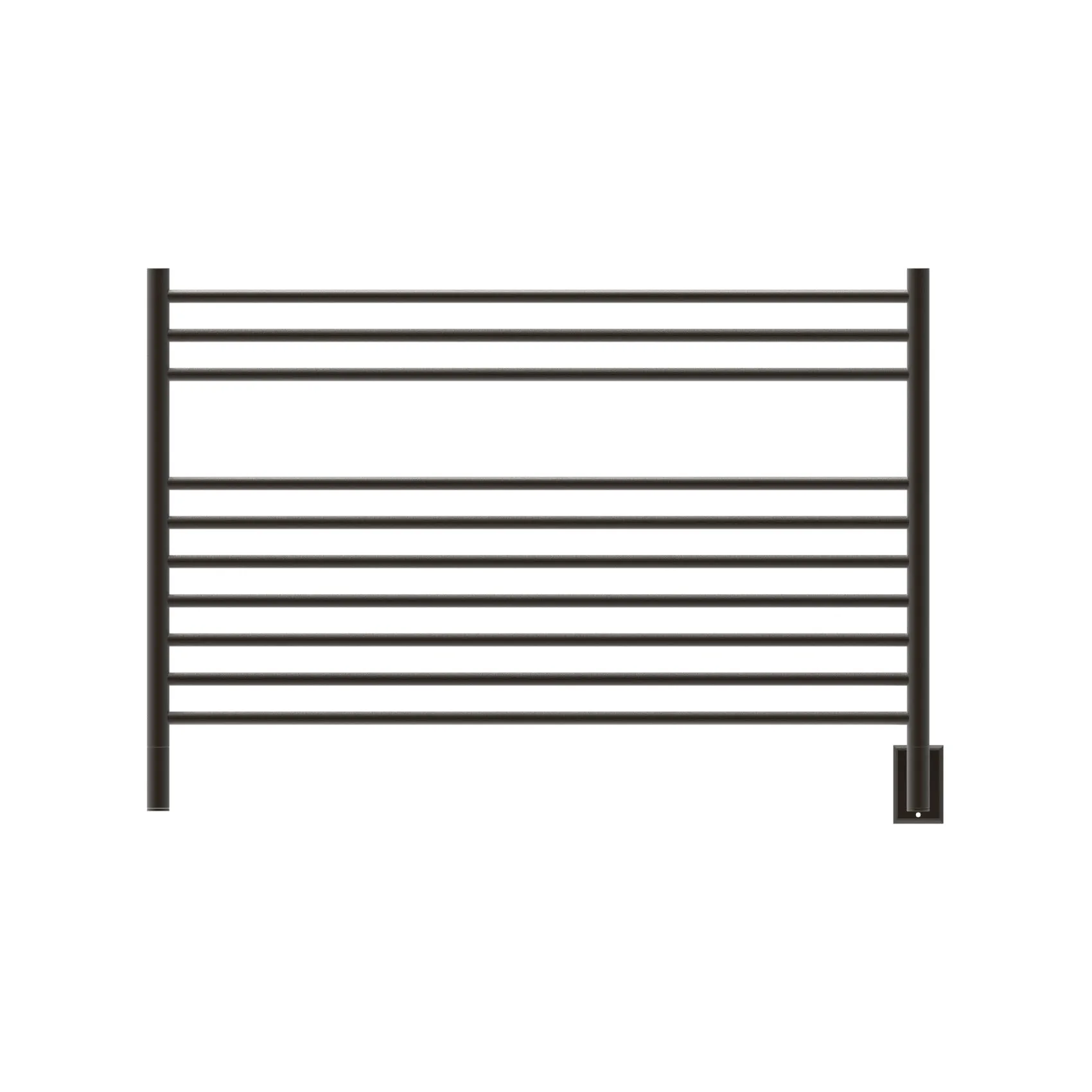 Amba LSO Jeeves Model L Straight 10 Bar Hardwired Towel Warmer in Oil Rubbed Bronze