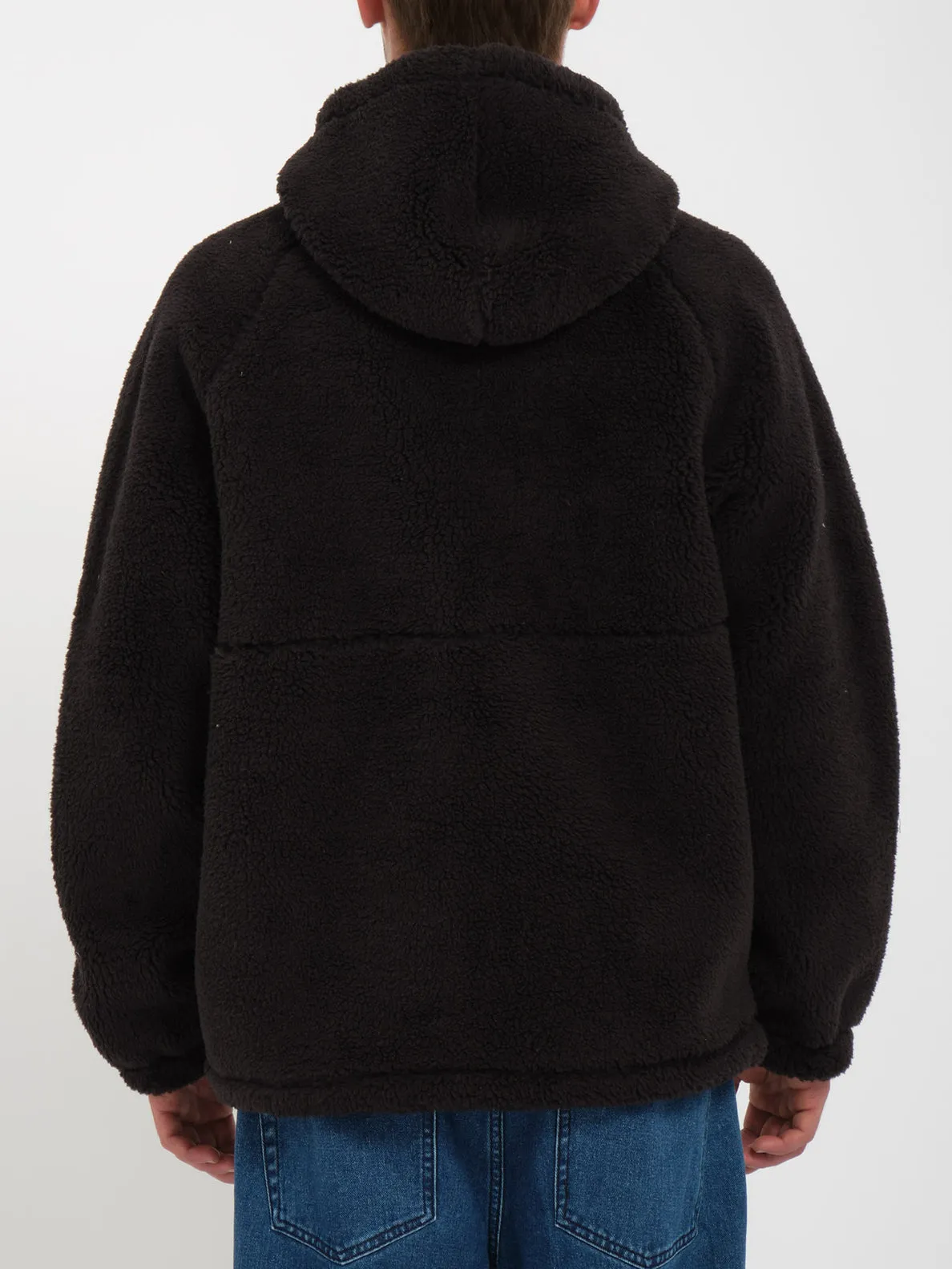 Arstone Zip Sherpa Hoodie - BLACK