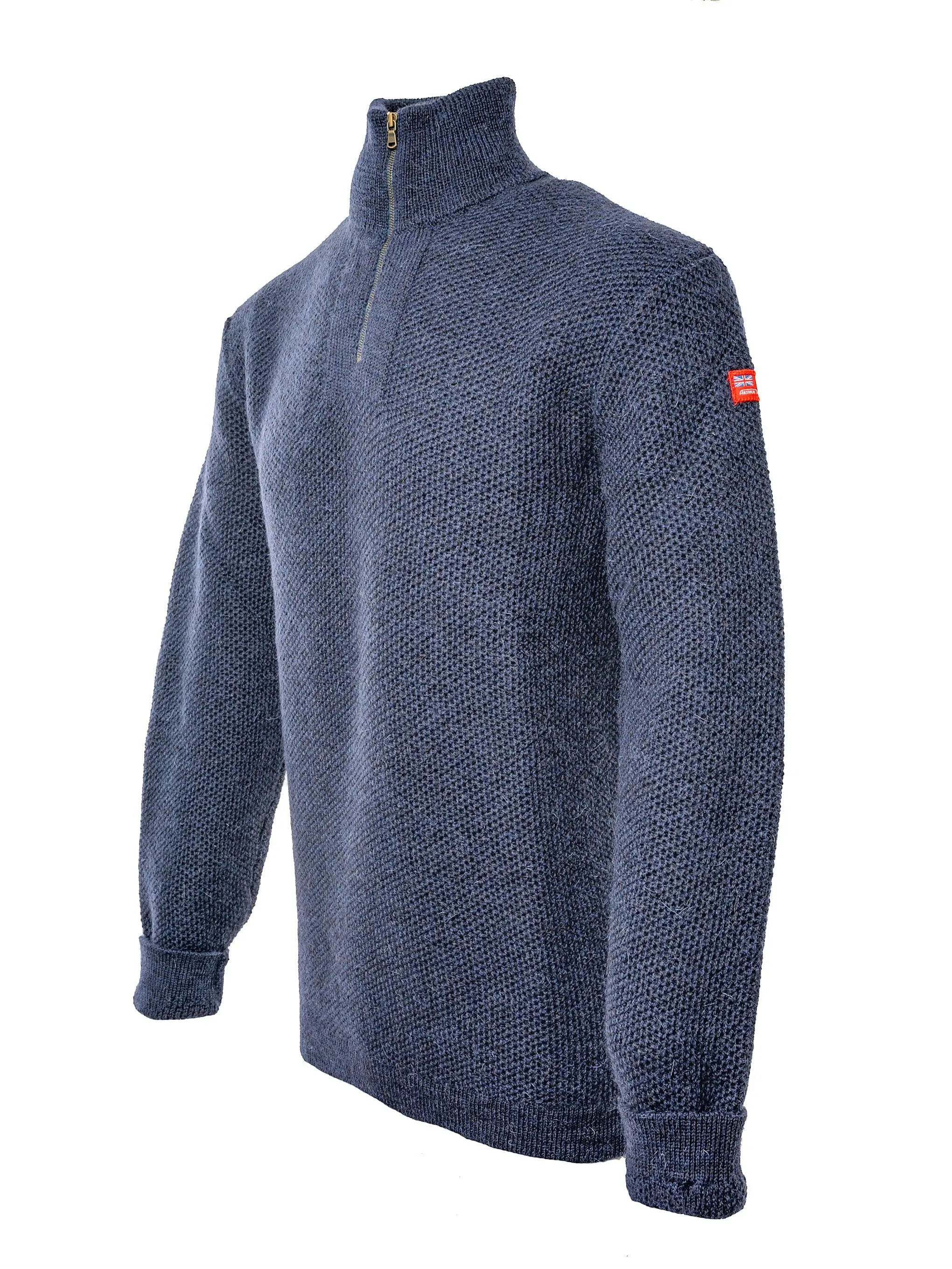 Arthur Beale Zip Neck Jumper