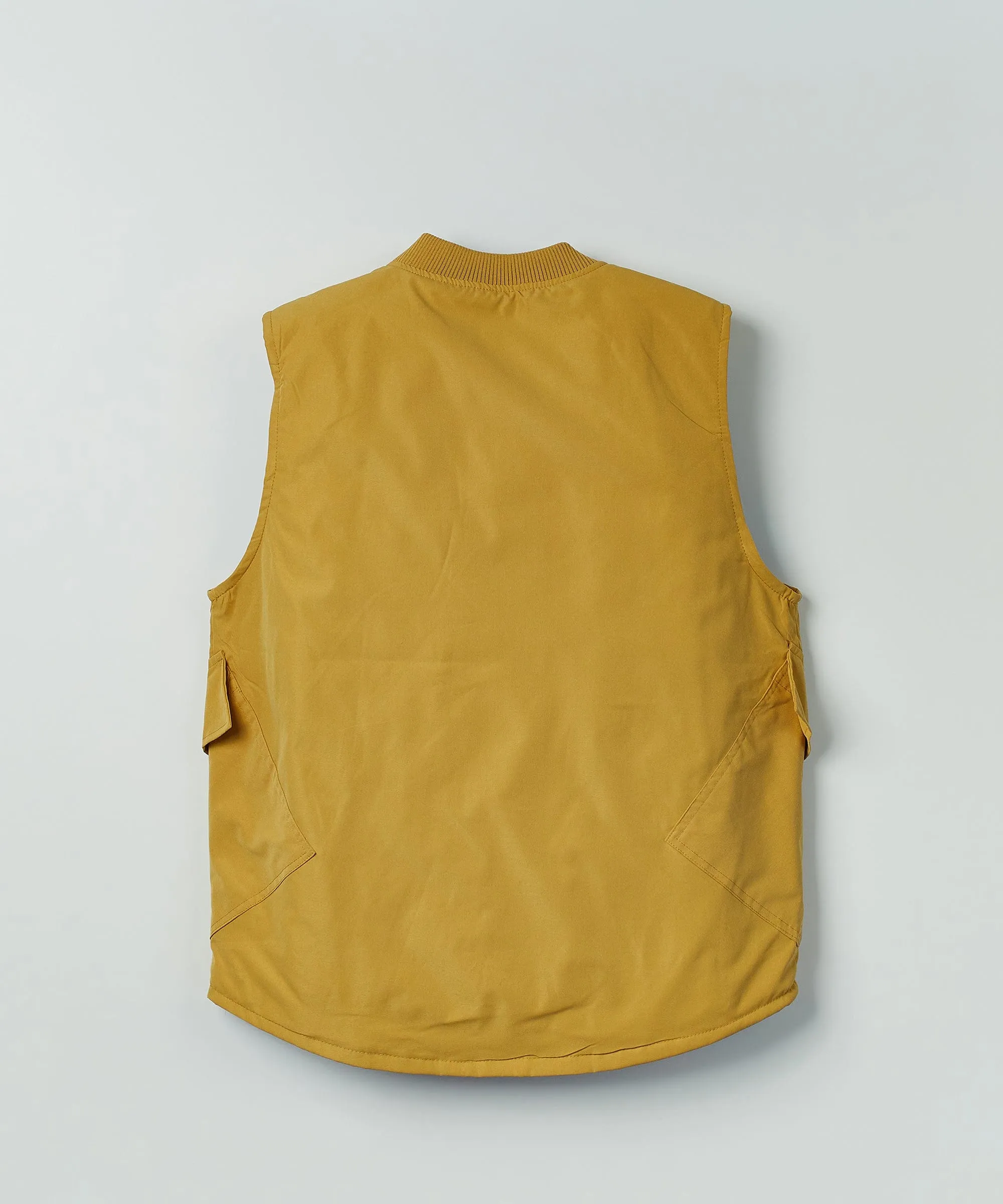 Bader Cotton Twill Color Block Utility Vest - Tan