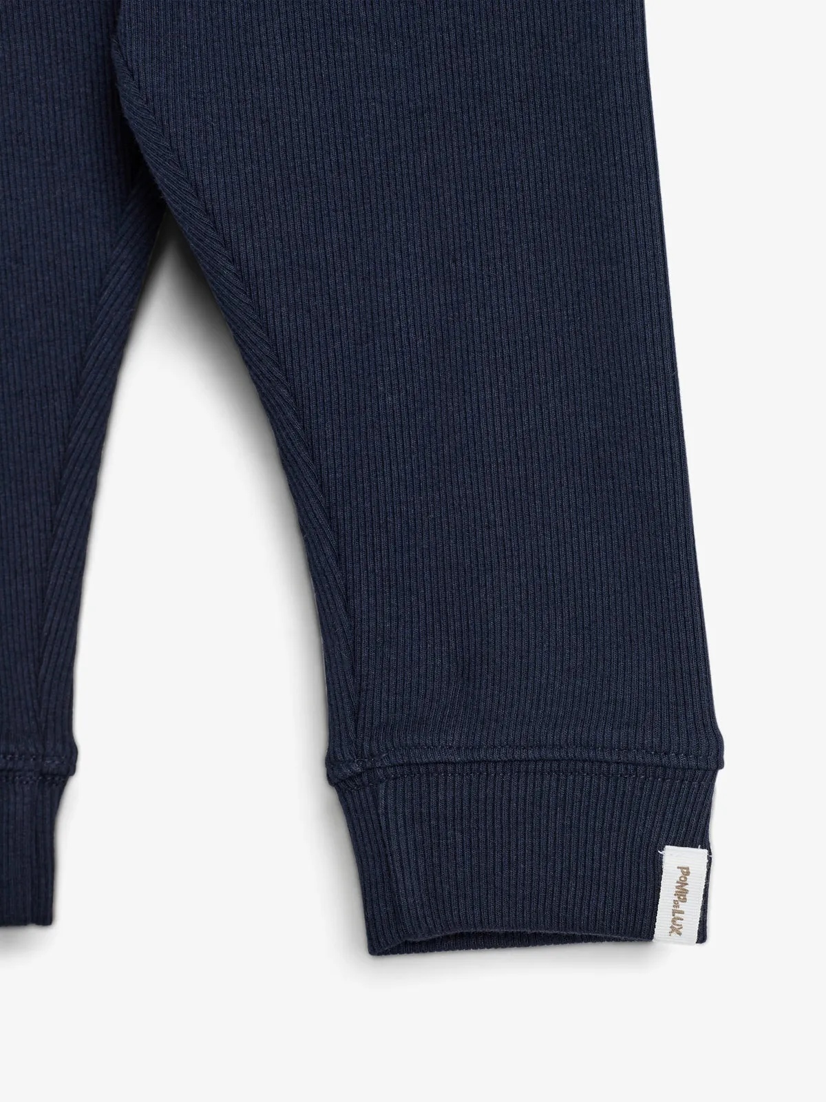 Basic Rib Trousers - Kids - Navy