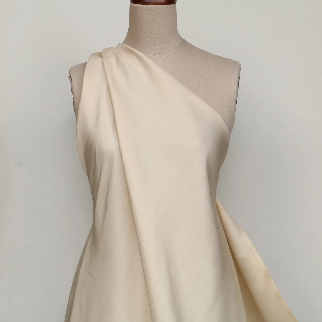 Beige Duppioni Silk