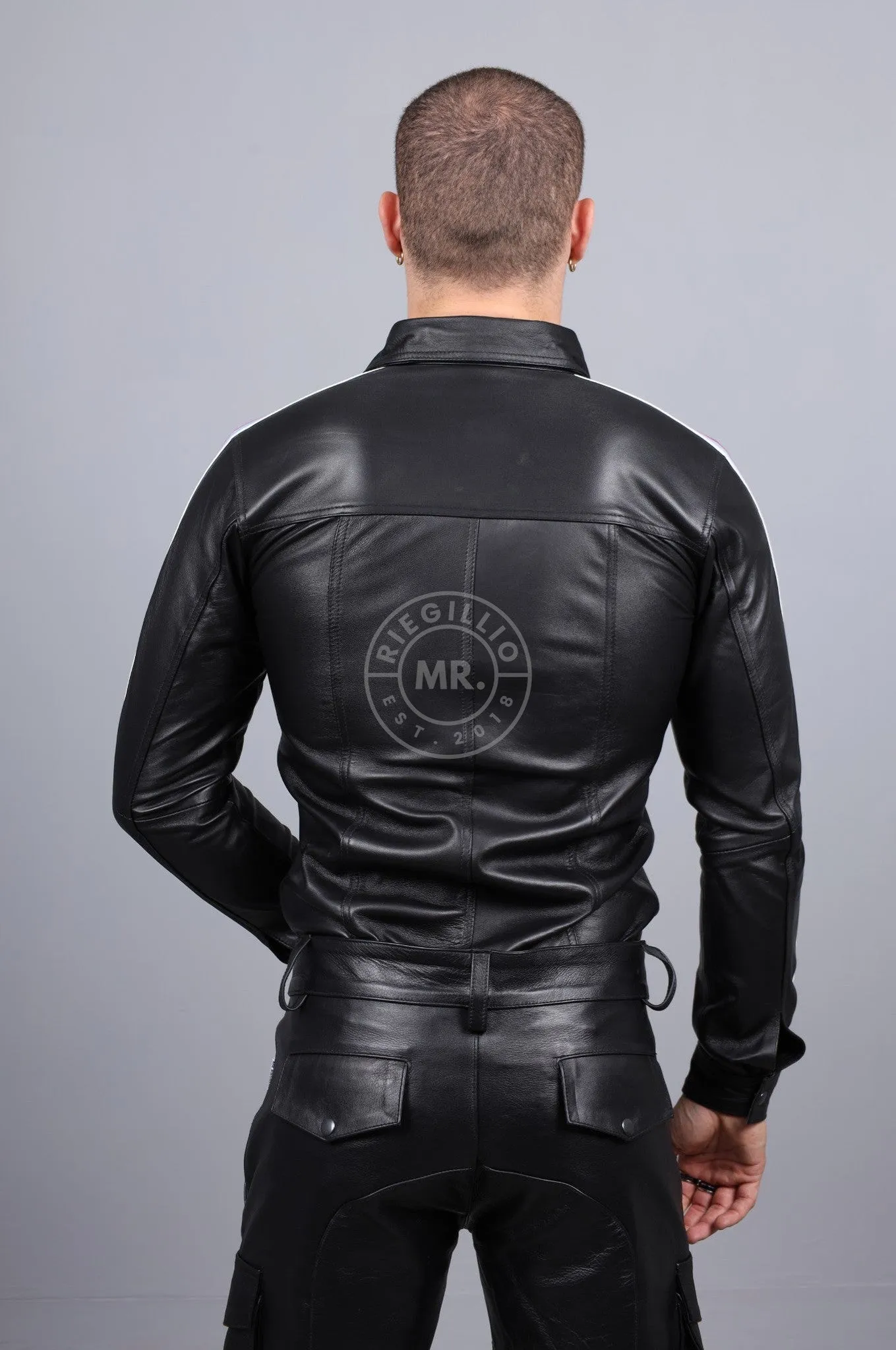 Black Leather Shirt Long Sleeves - PROUD Taping