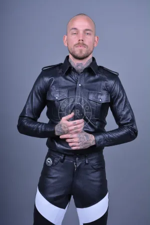 Black Leather Shirt Long Sleeves