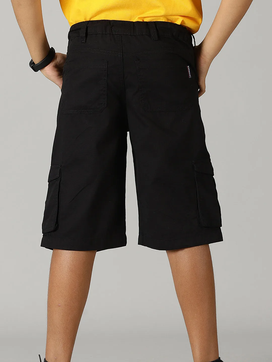 Boys Cotton Twill  Knee Length Cargo Short