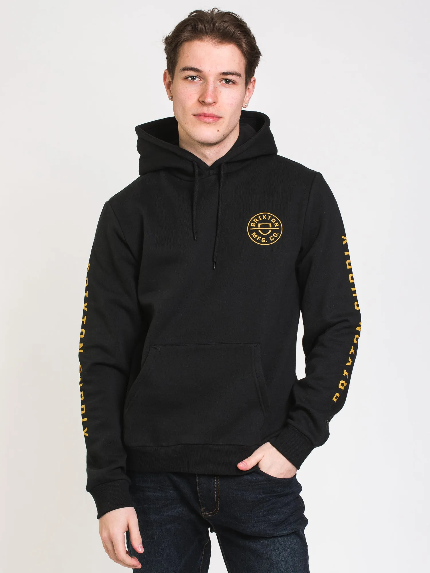 BRIXTON CREST PULLOVER HOODIE  - CLEARANCE