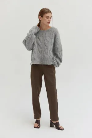 Carol Chunky Cable Knit Sweater