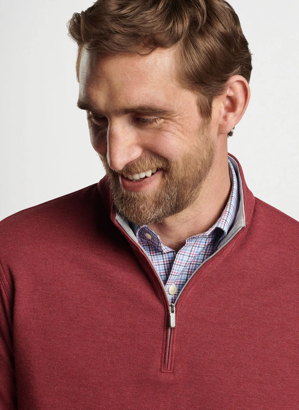 Crown Comfort Pullover in Celosia Red by Peter Millar