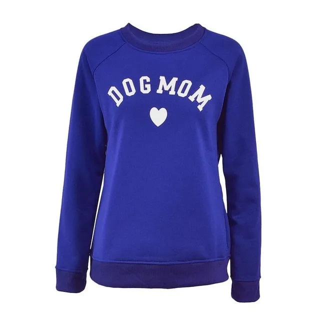 Dog Mom Velvet Fashionable Long Sleeve