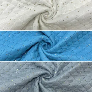 Gold Speckled Quilted Double Gauze Fabric