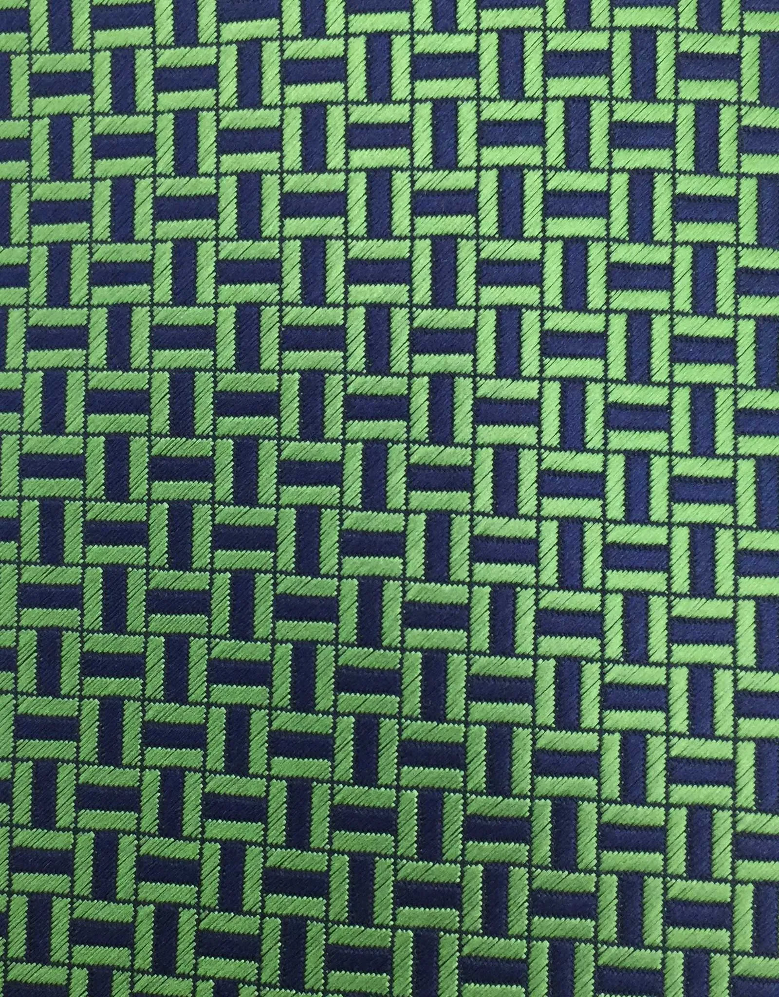 Green & Navy Blue Geometric Tie