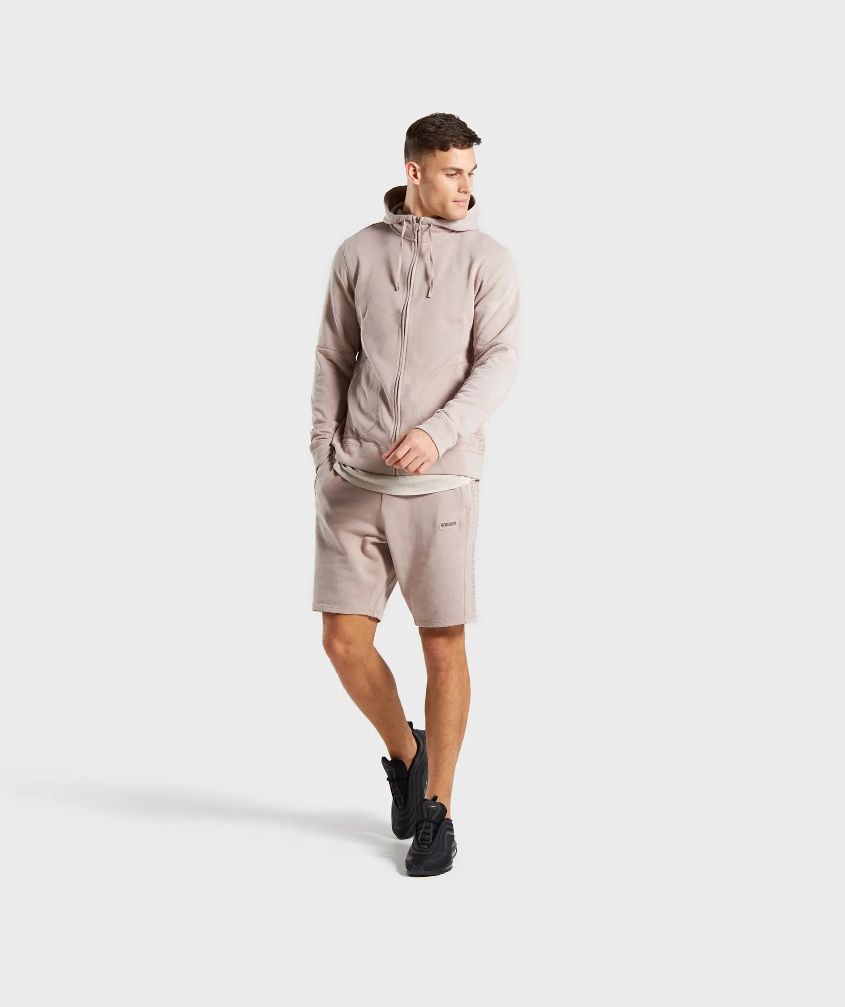 Gymshark Laundered Zip Hoodie - Nude