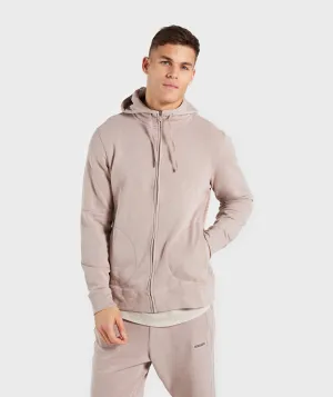 Gymshark Laundered Zip Hoodie - Nude