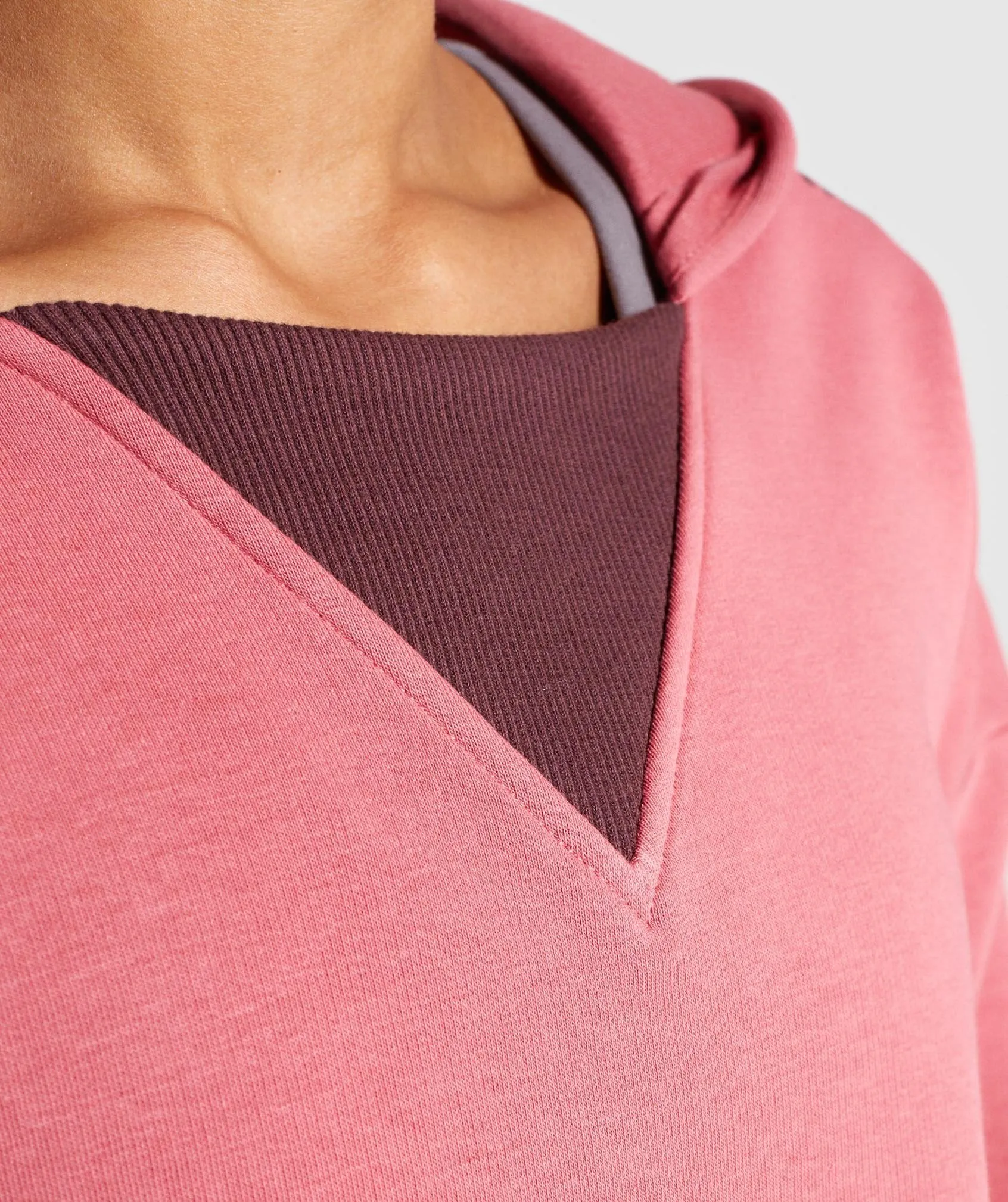 Gymshark Solo Cropped Hoodie - Rose Slate