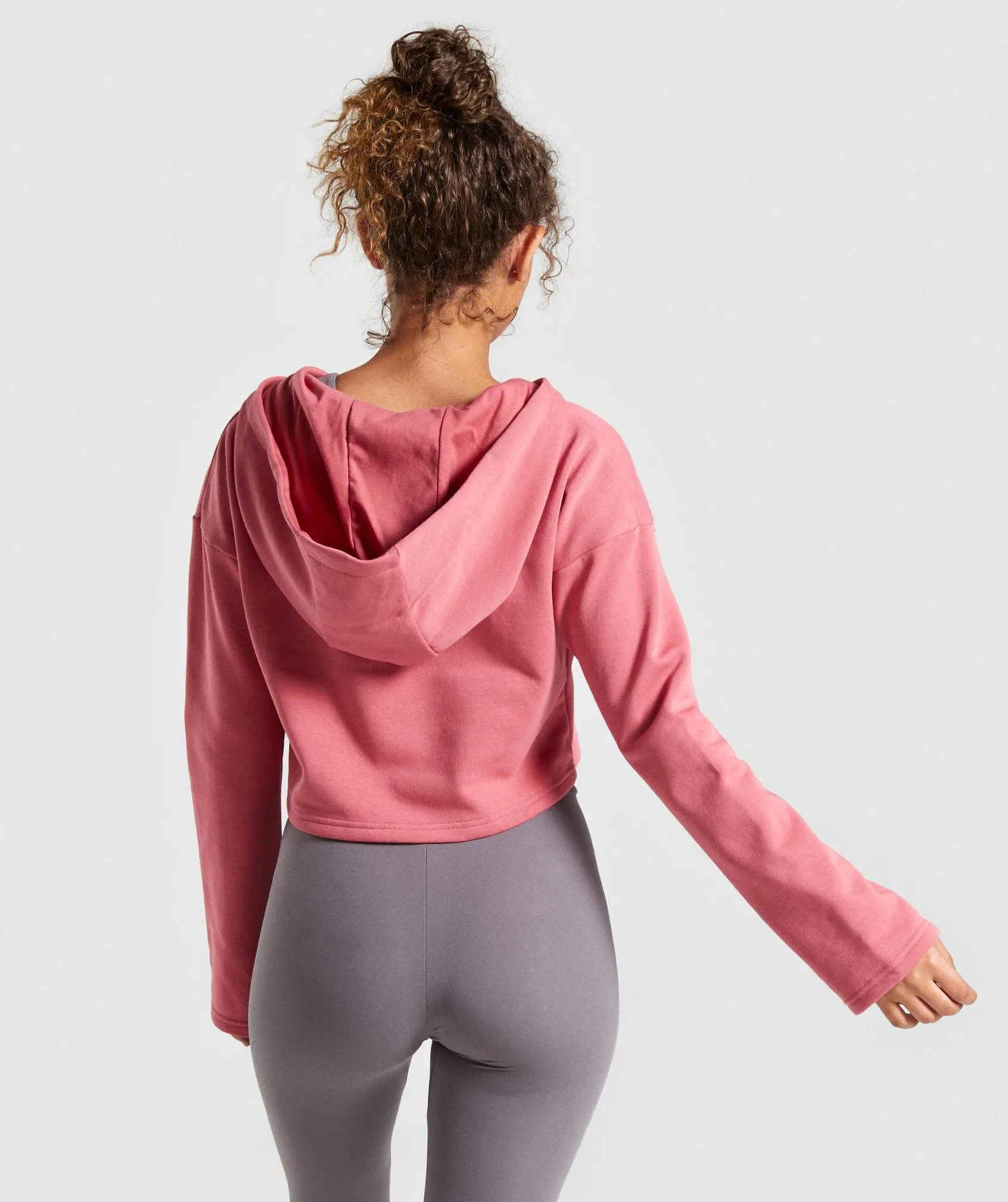 Gymshark Solo Cropped Hoodie - Rose Slate