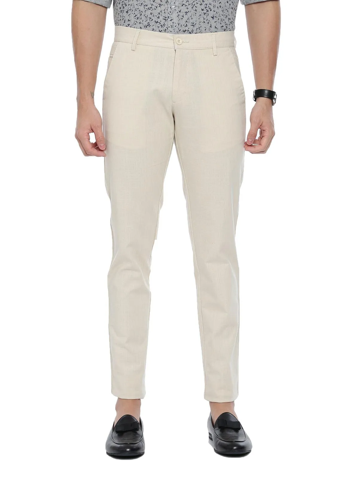 Kansas - Cream Trouser For Men | Ariser