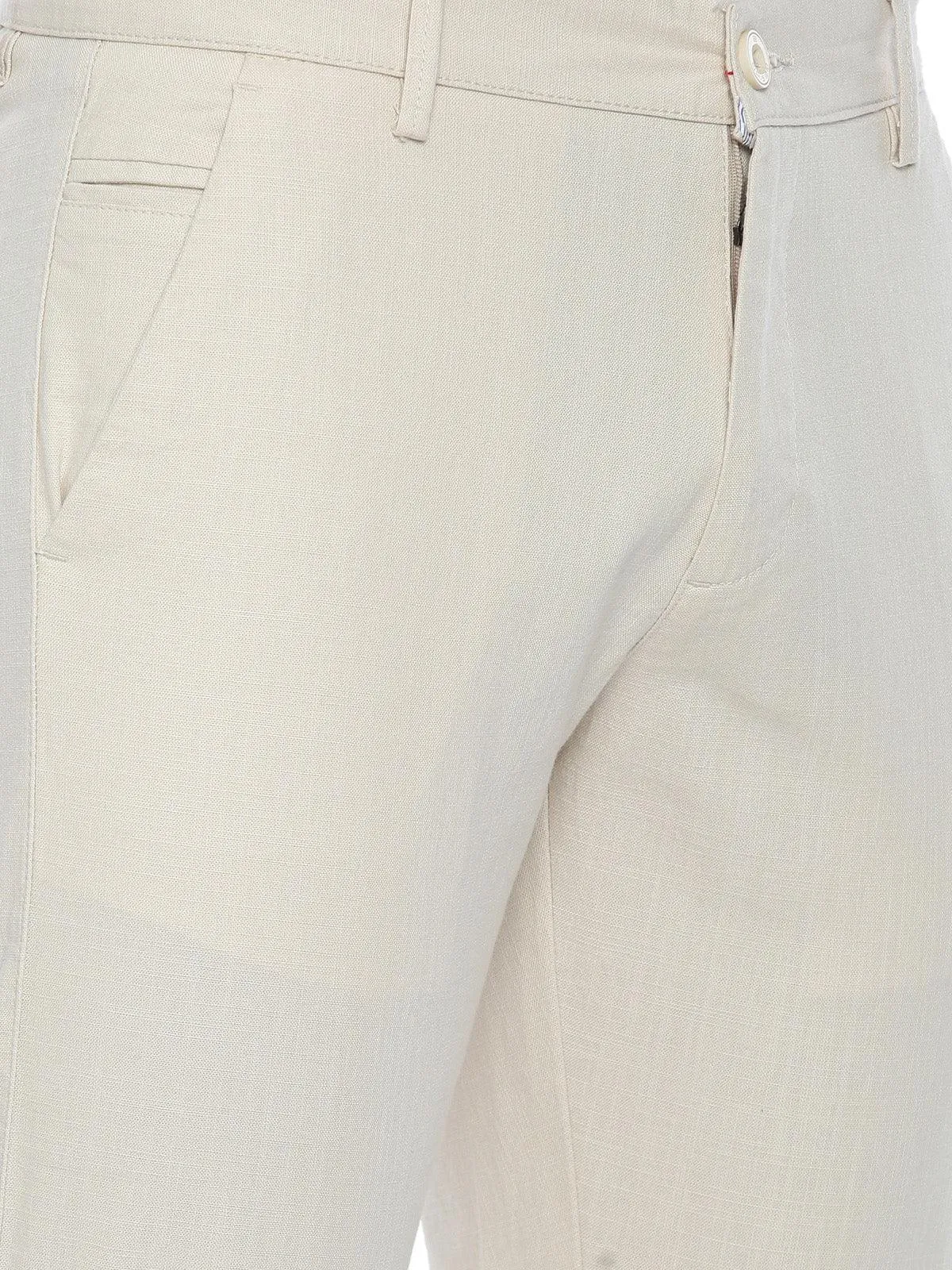 Kansas - Cream Trouser For Men | Ariser