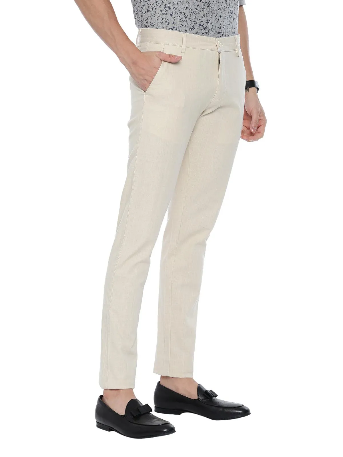 Kansas - Cream Trouser For Men | Ariser