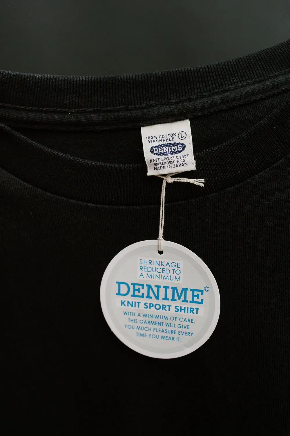 Lot 263 - DENIME - Crew Neck Pocket Tee - Black