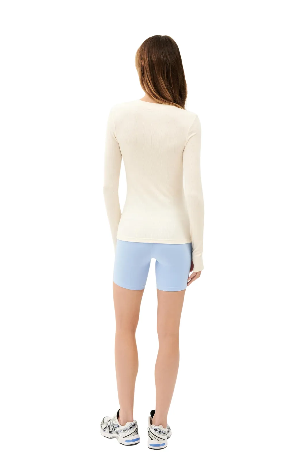 Louise Rib Long Sleeve, Creme