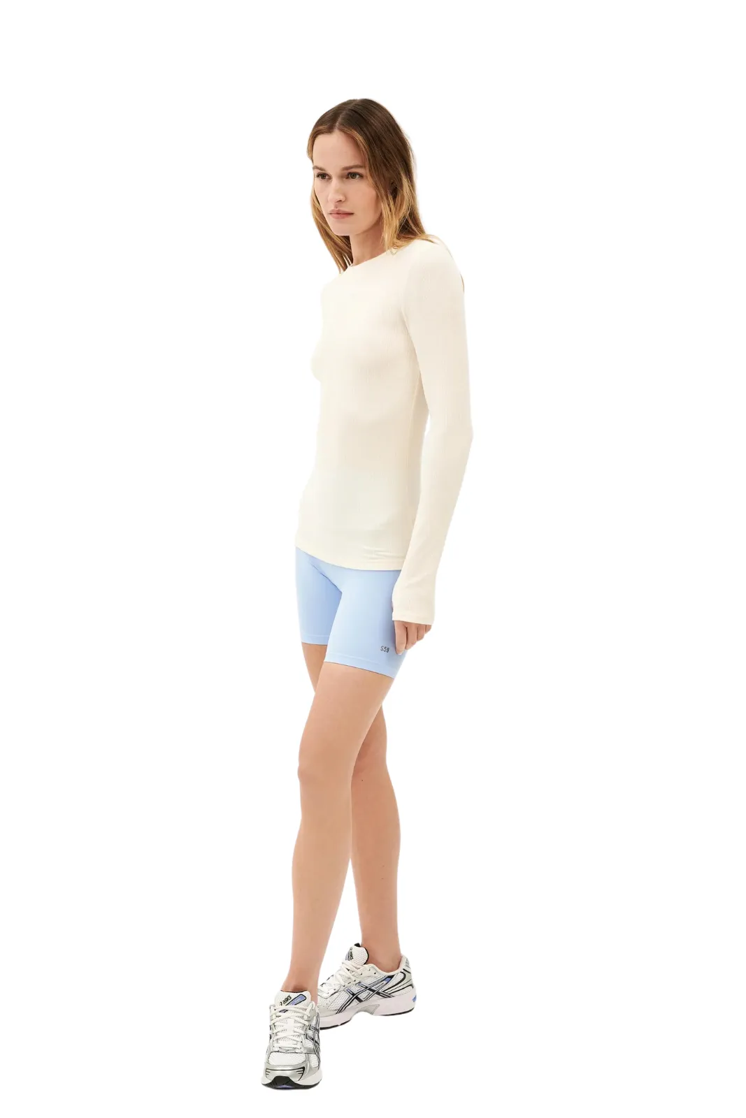 Louise Rib Long Sleeve, Creme