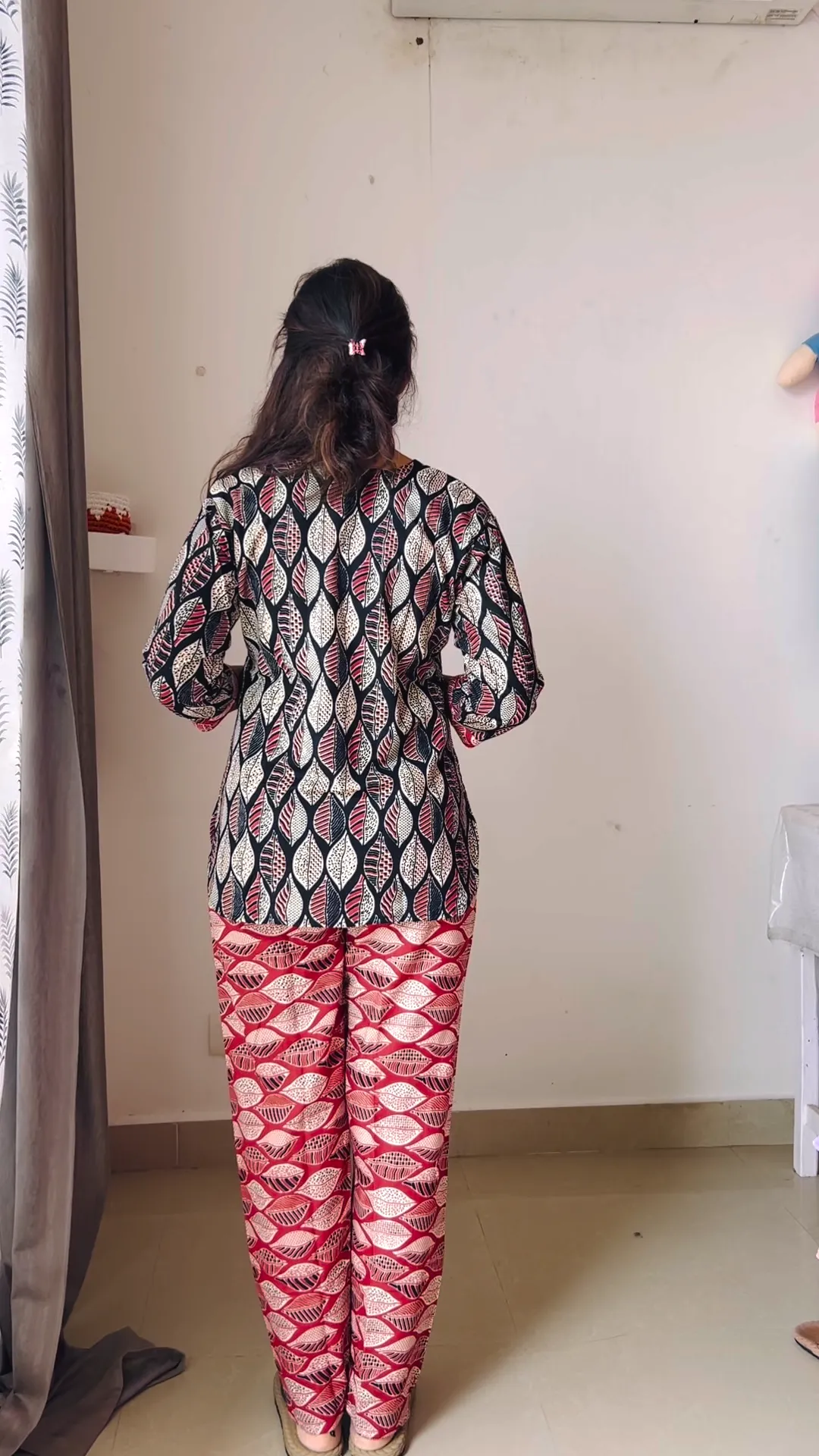 MANGAI Premium Cotton Printed Cambric Night Suits | Stylish Print's All Over | Top & Bottom Set | 3/4 Sleeve | Trendy Night Suits for Stylish Women's (CMNS)