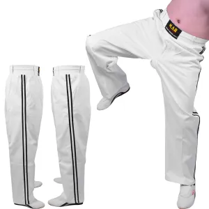 MAR-088C | White & Black Kickboxing & Freestyle Two-Striped Trousers