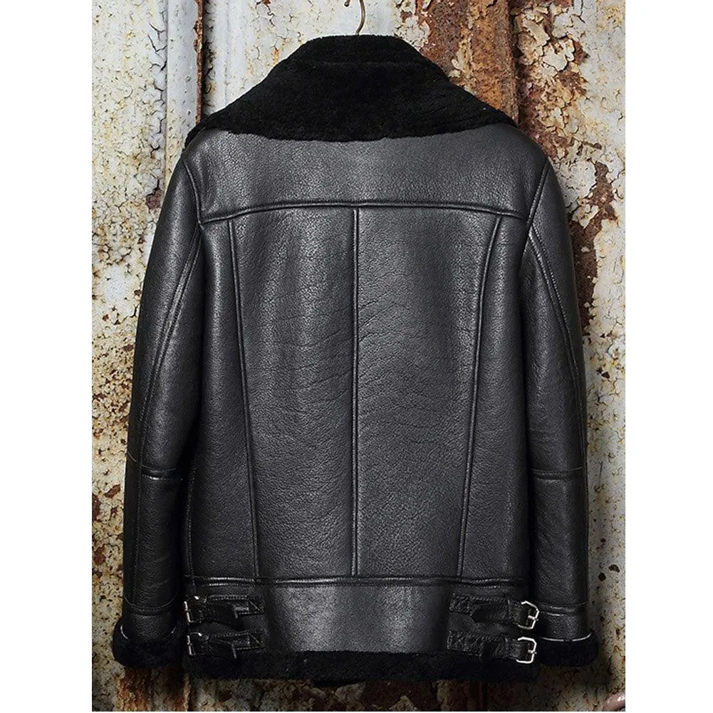 Men's Classic B3 Sheepskin Shearling Motorcycle Jacket