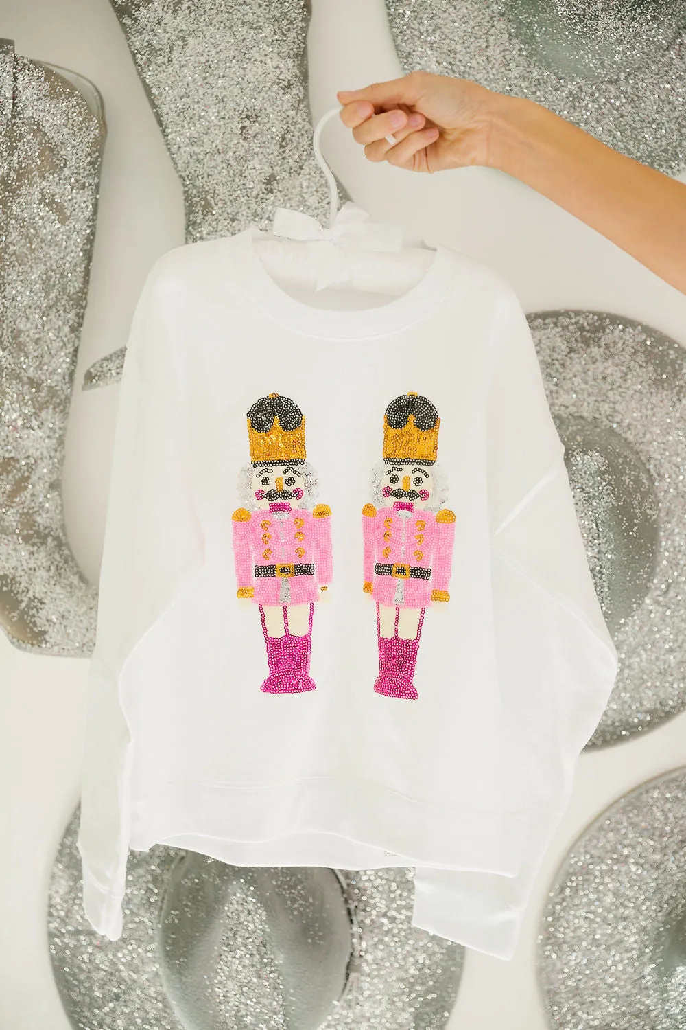 MINI KIDS SEQUIN NUTCRACKER PULLOVERS