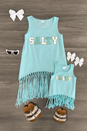 Mom & Me - "Salty" Chenille Patch Tank Top