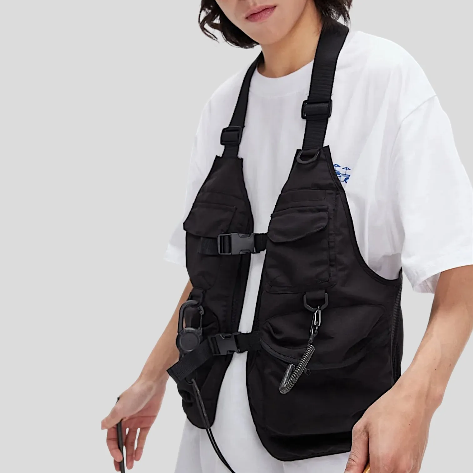 Multi pocket apron vest