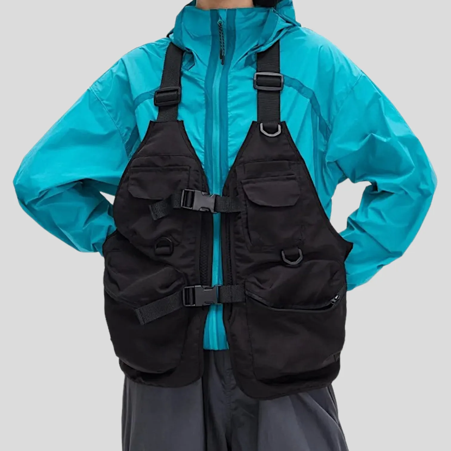 Multi pocket apron vest