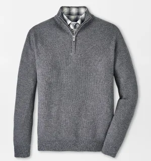 Nevis Twisted Quarter-Zip in Iron by Peter Millar