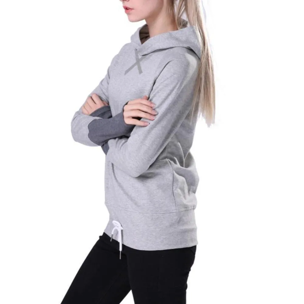 Patchwork Long-sleeved Pullovers Hoodies