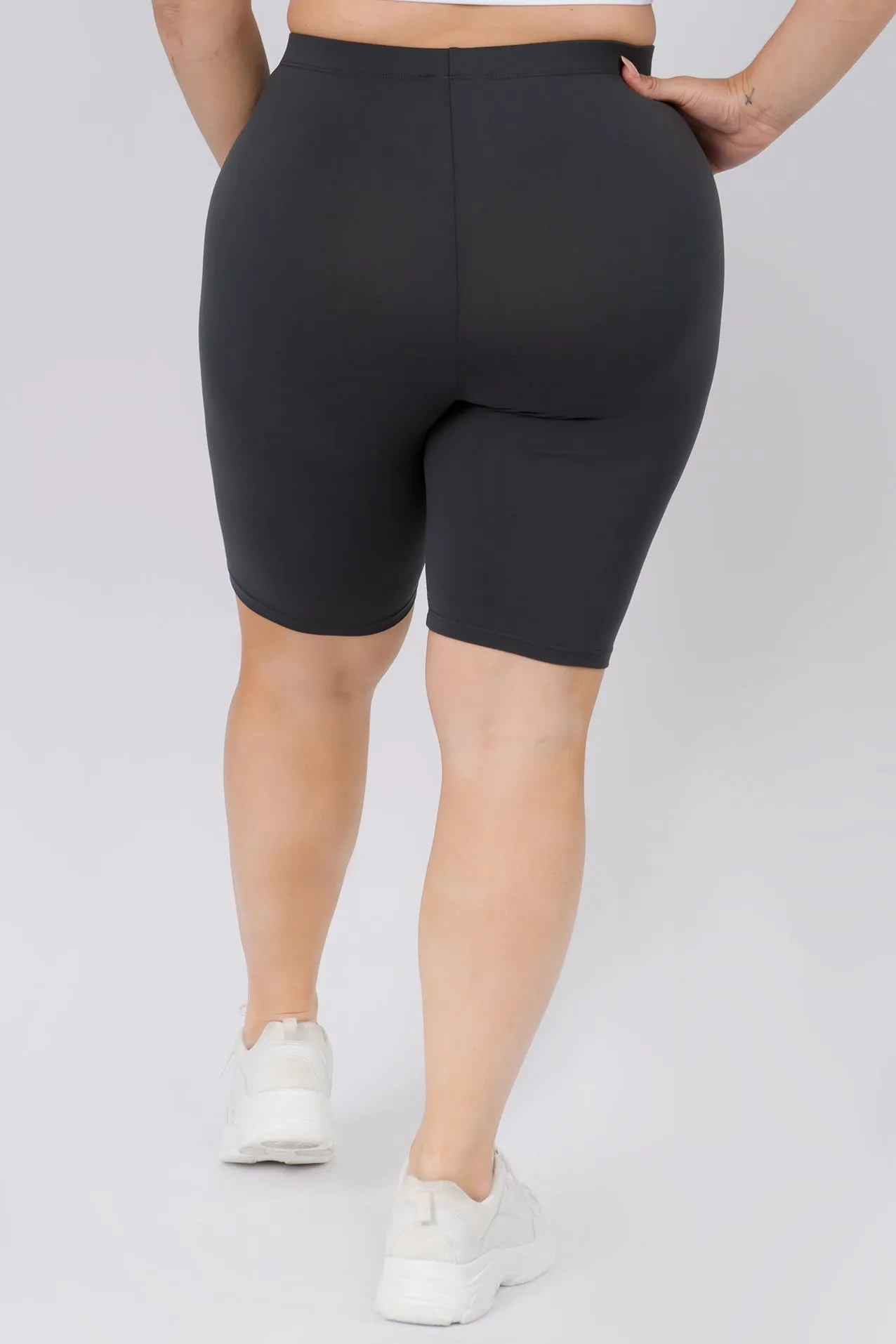 Plus Size Ultra Soft High Waisted Biker Shorts