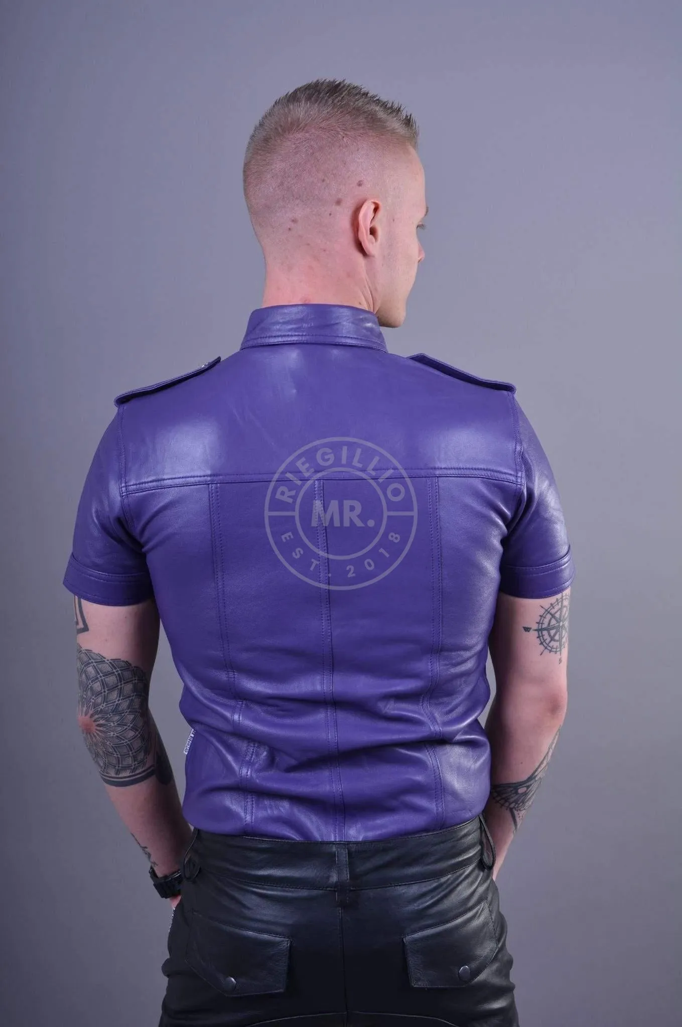 Purple Leather Shirt