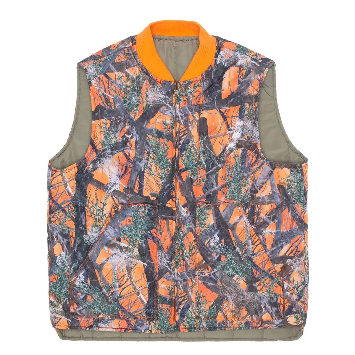 QUILTED REVERSIBLE CAMO VEST