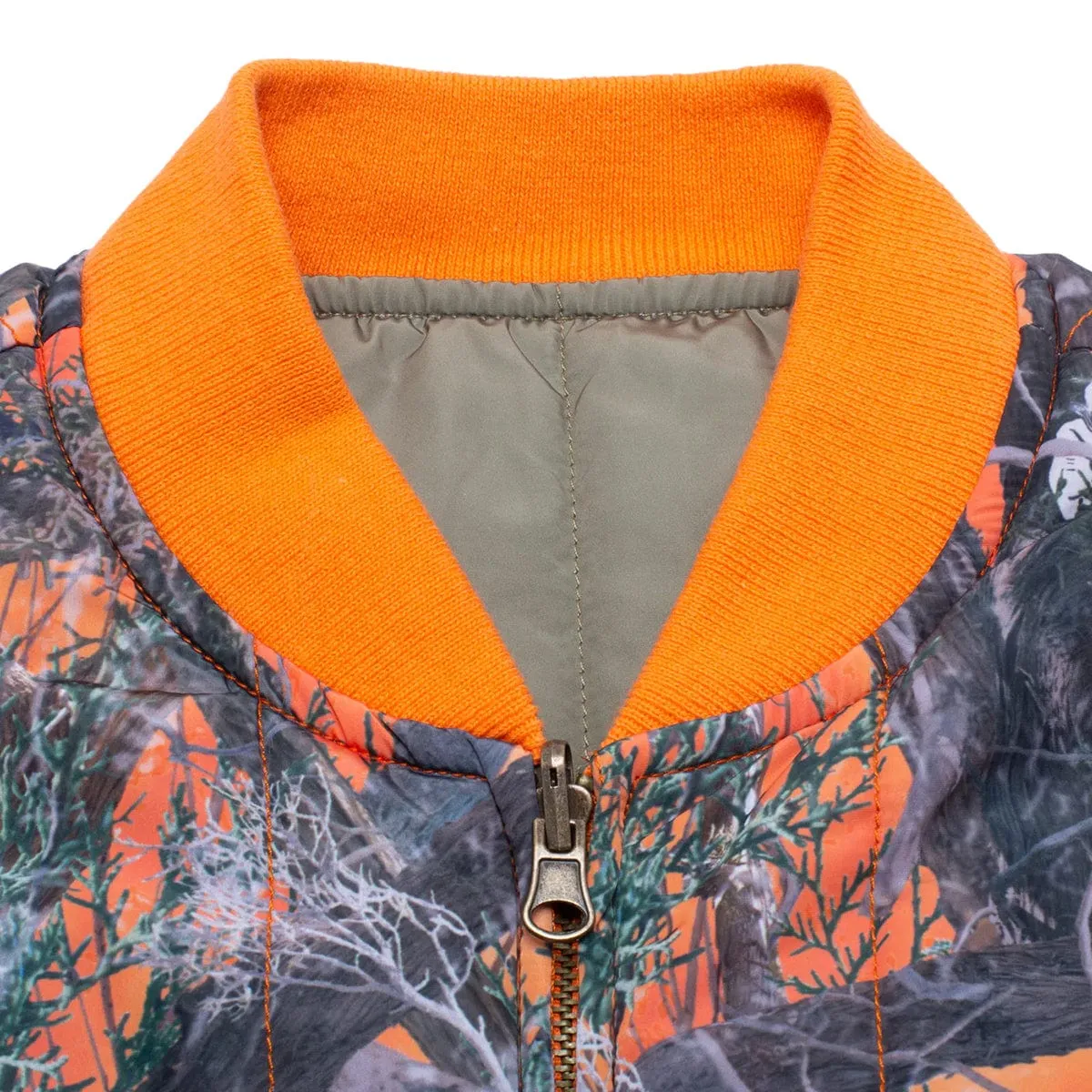 QUILTED REVERSIBLE CAMO VEST