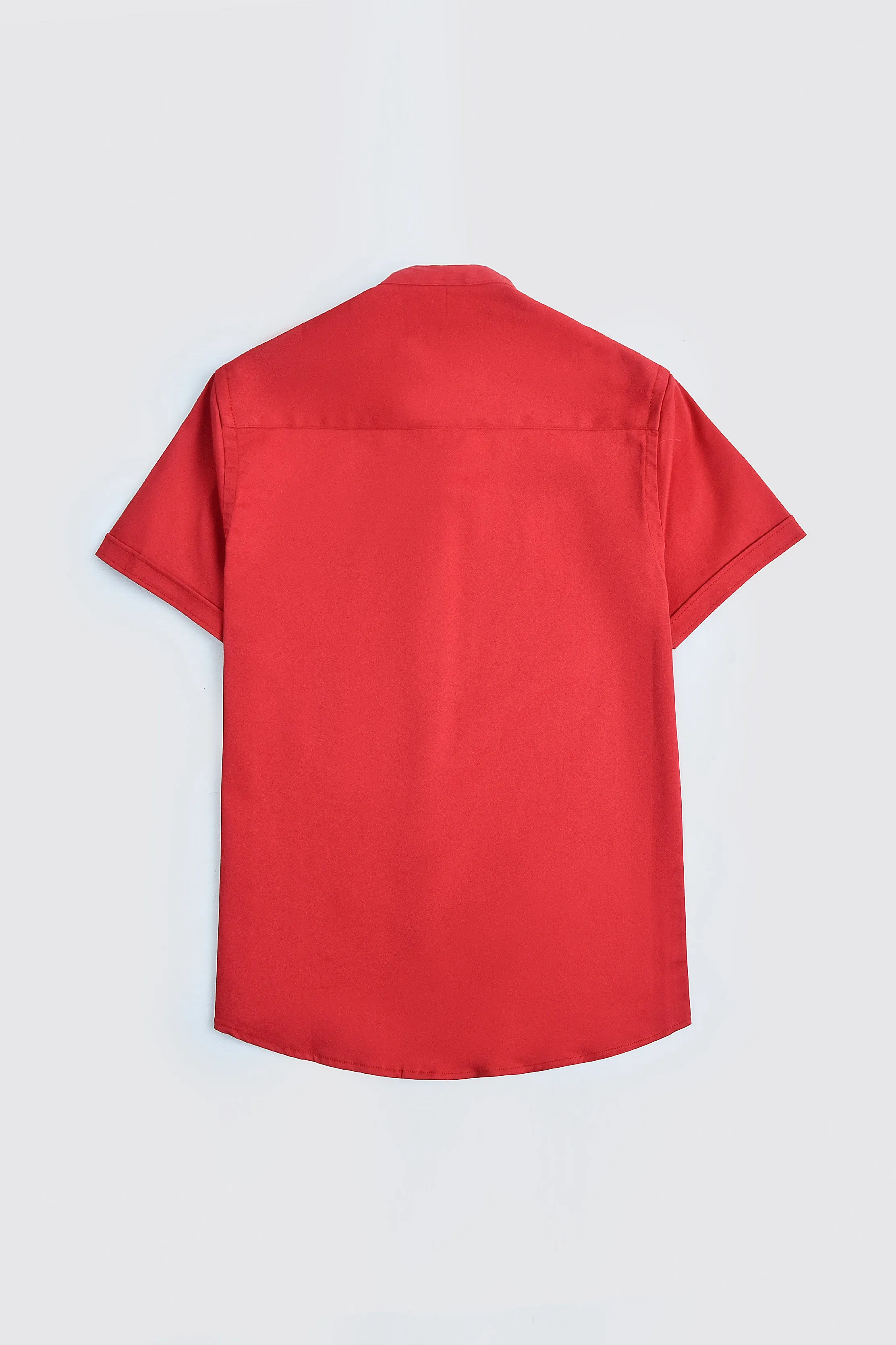 Red Basic Casual Shirt