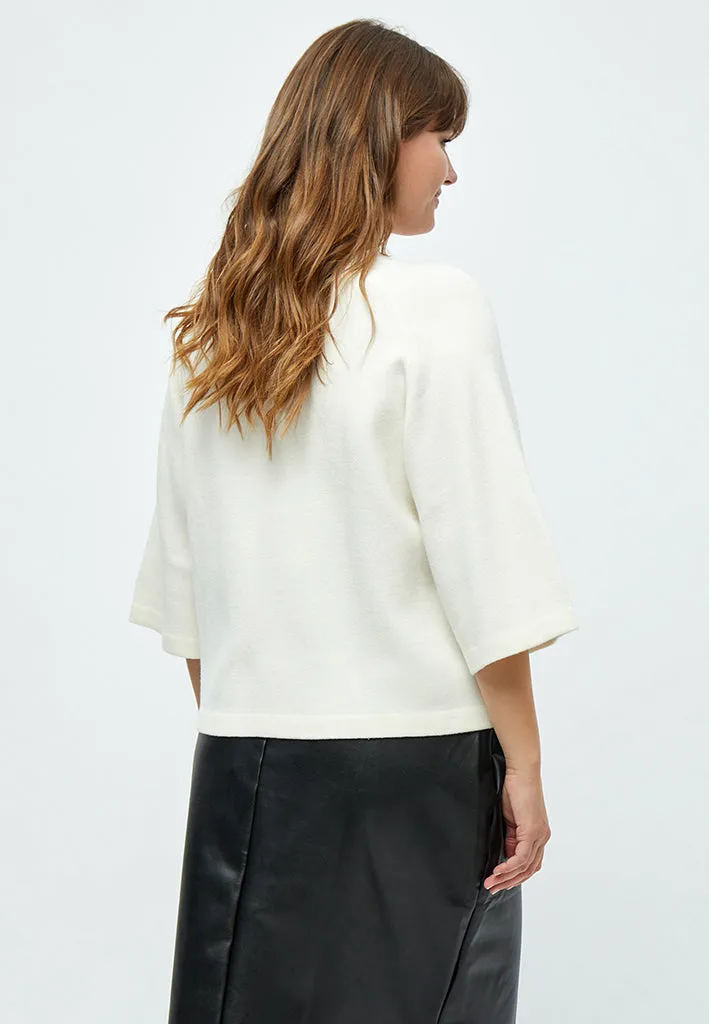 Rosalia Knit Pullover Curve - Cloud Dancer