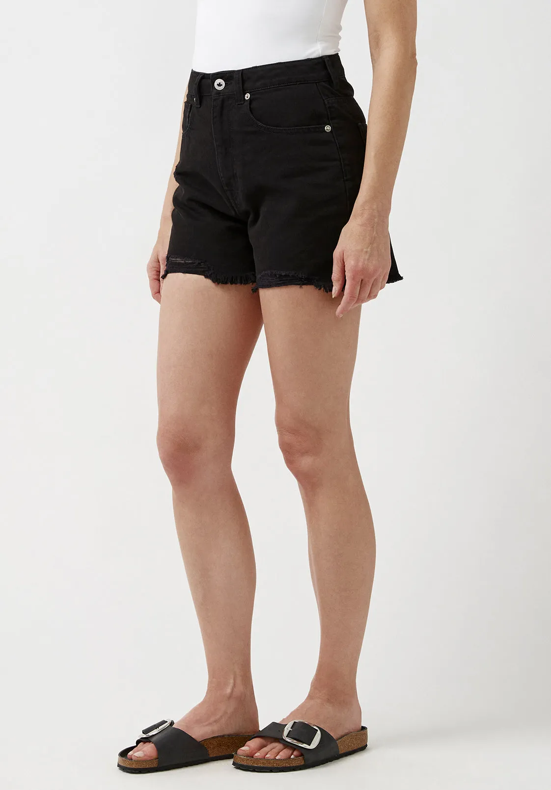 Super High Rise Joanna Frayed Shorts - BL15913