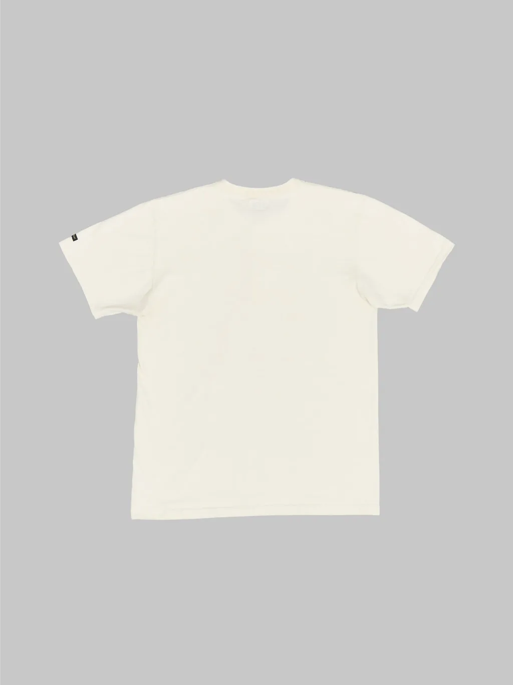 The Flat Head Loopwheeled Heavyweight Plain Henley Neck T-Shirt Ivory