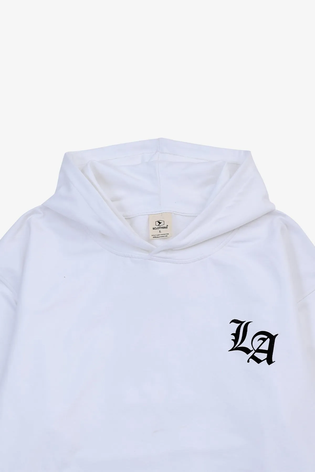 White LA Loose Fit Graphic Hoodie - S24 - MH0096R