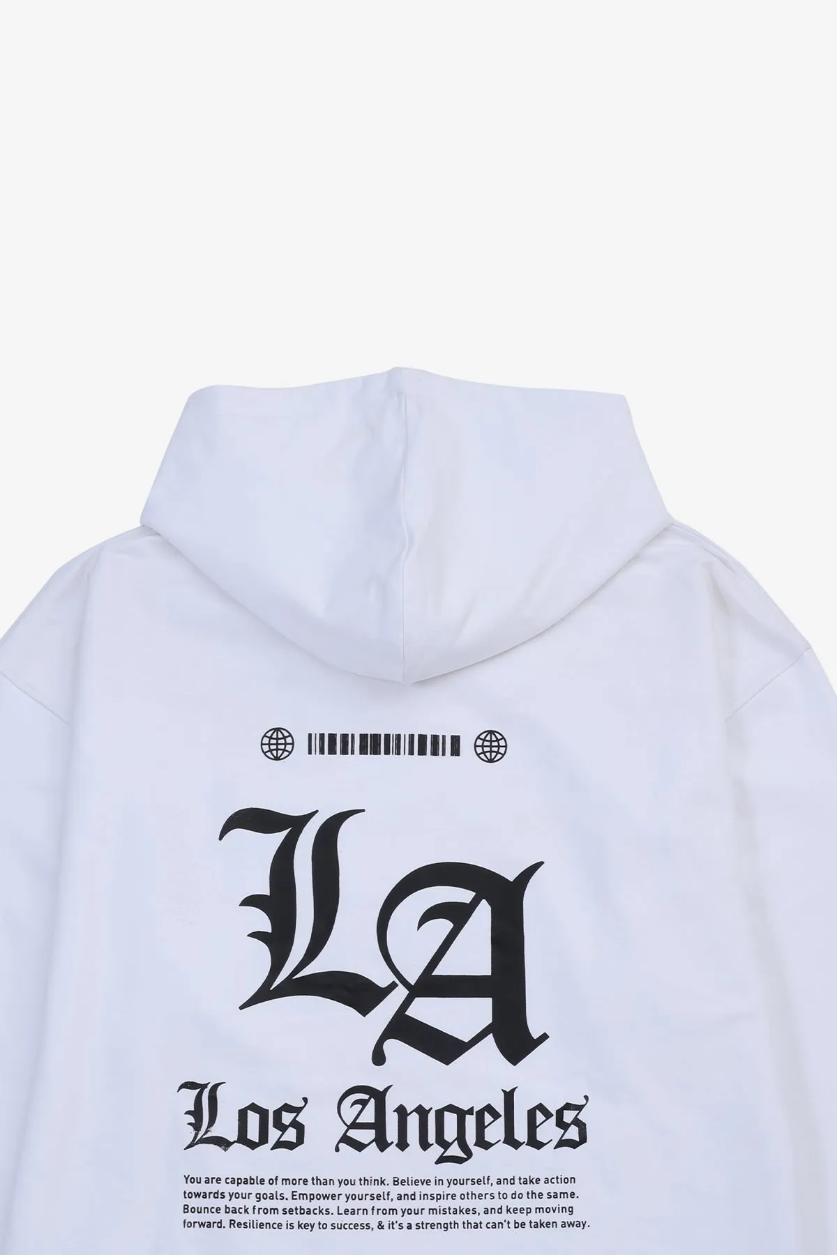 White LA Loose Fit Graphic Hoodie - S24 - MH0096R