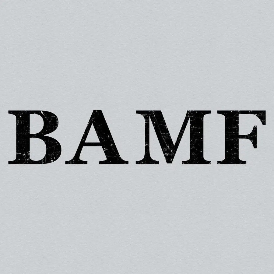 Women's BAMF V-Neck - Heather Gray