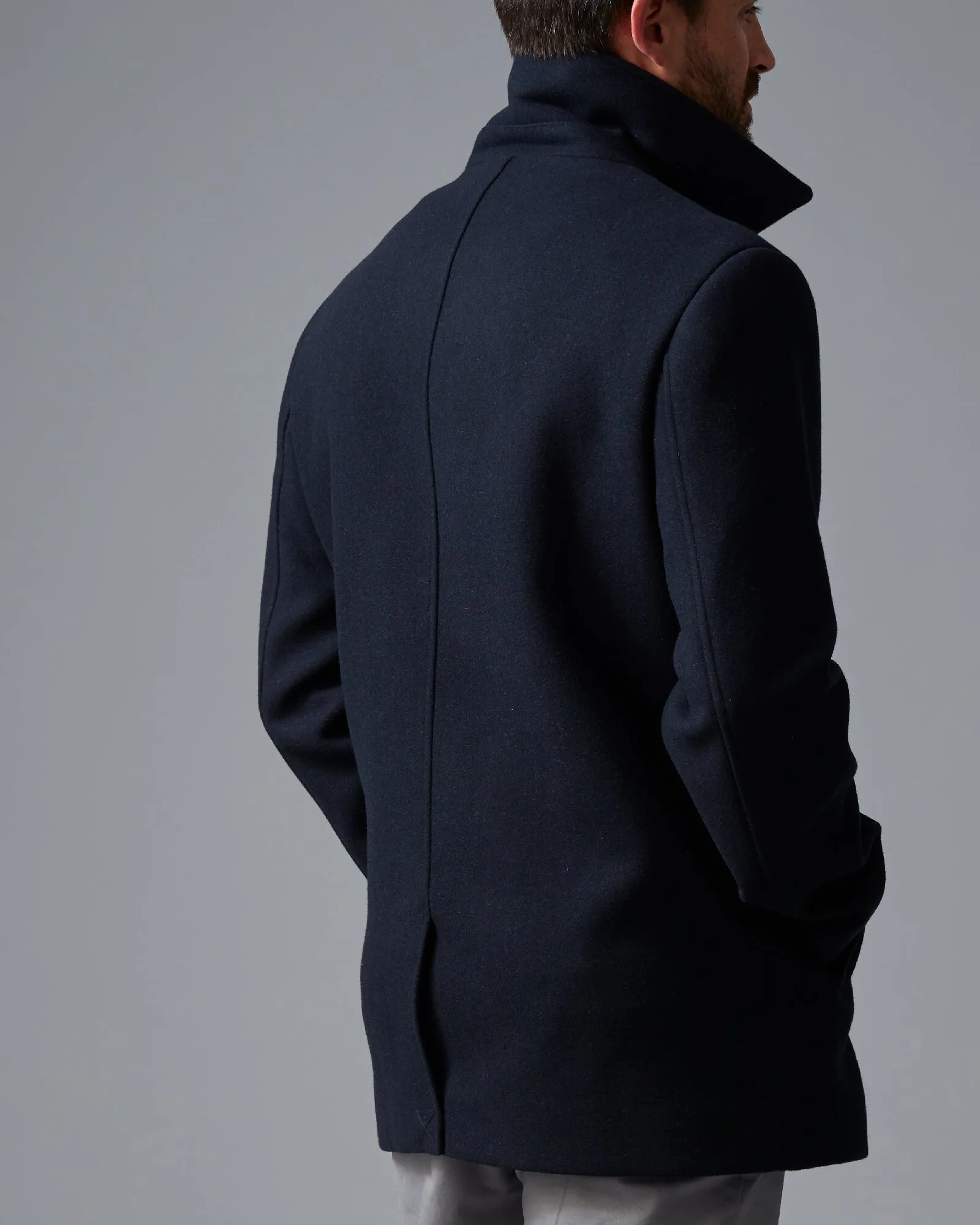 WOOL-BLEND PEA COAT